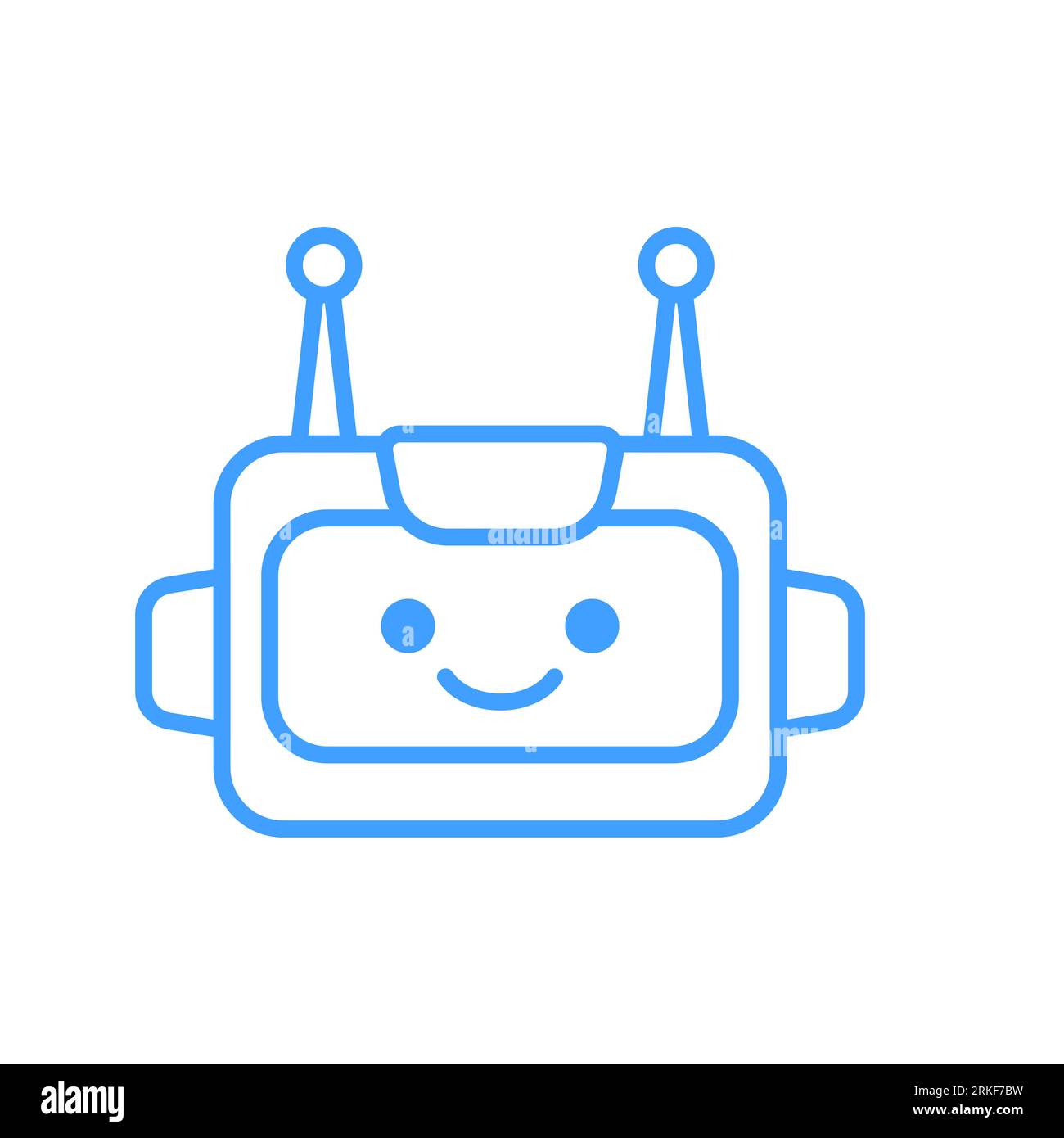 Robot Head Avatar Vector Design. Cartoon Robot Head Icon Design Stock ...