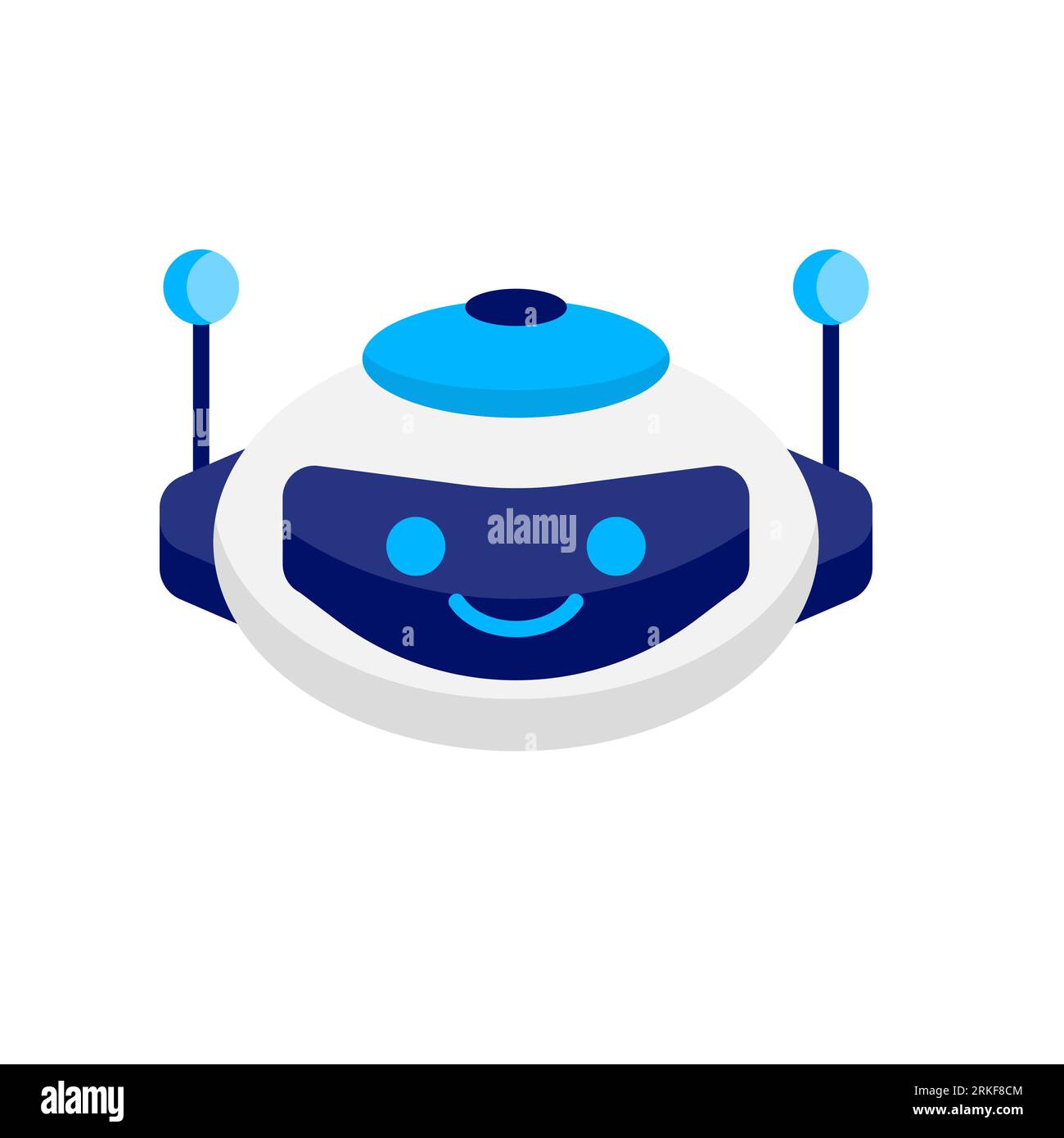 Robot Head Avatar Vector Design. Cartoon Robot Head Icon Design Stock ...