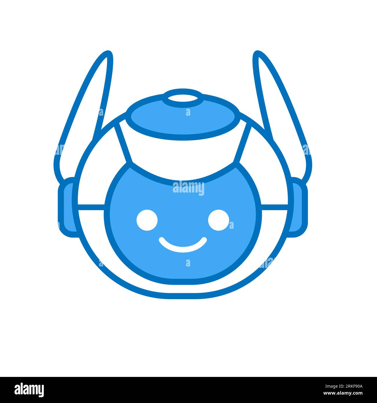 Robot Head Avatar Vector Design. Cartoon Robot Head Icon Design Stock Vector