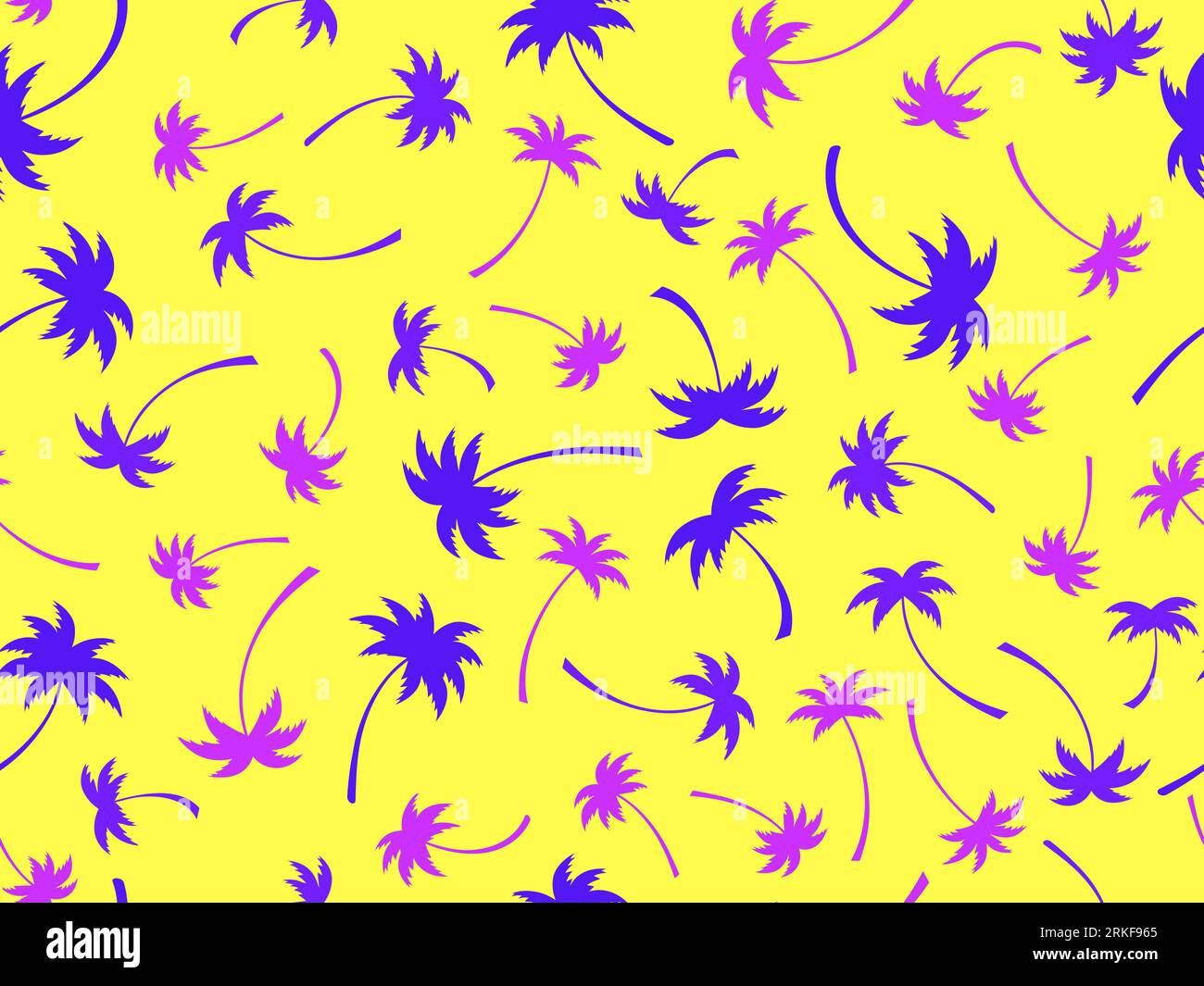 Colorful palm trees seamless pattern. Tropical jungle pop art style, exotic background for advertising, postcards, poster and banner. Vector illustrat Stock Vector