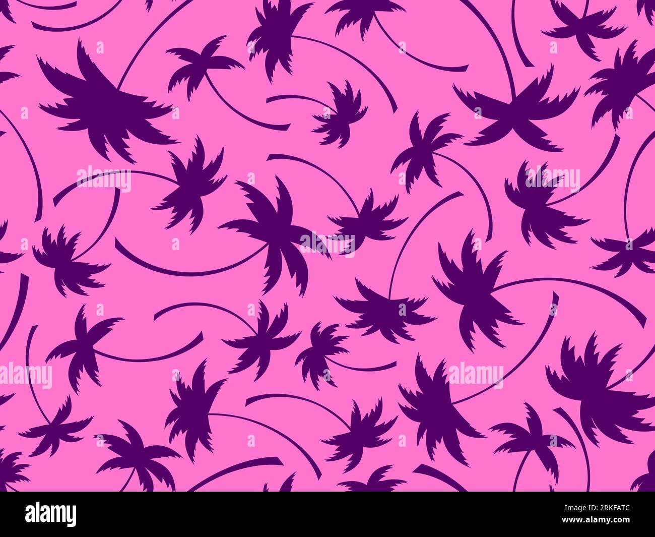 Palm trees on a pink background seamless pattern. Summer background with tropical trees. Design for wallpaper, banners and promotional items. Vector i Stock Vector
