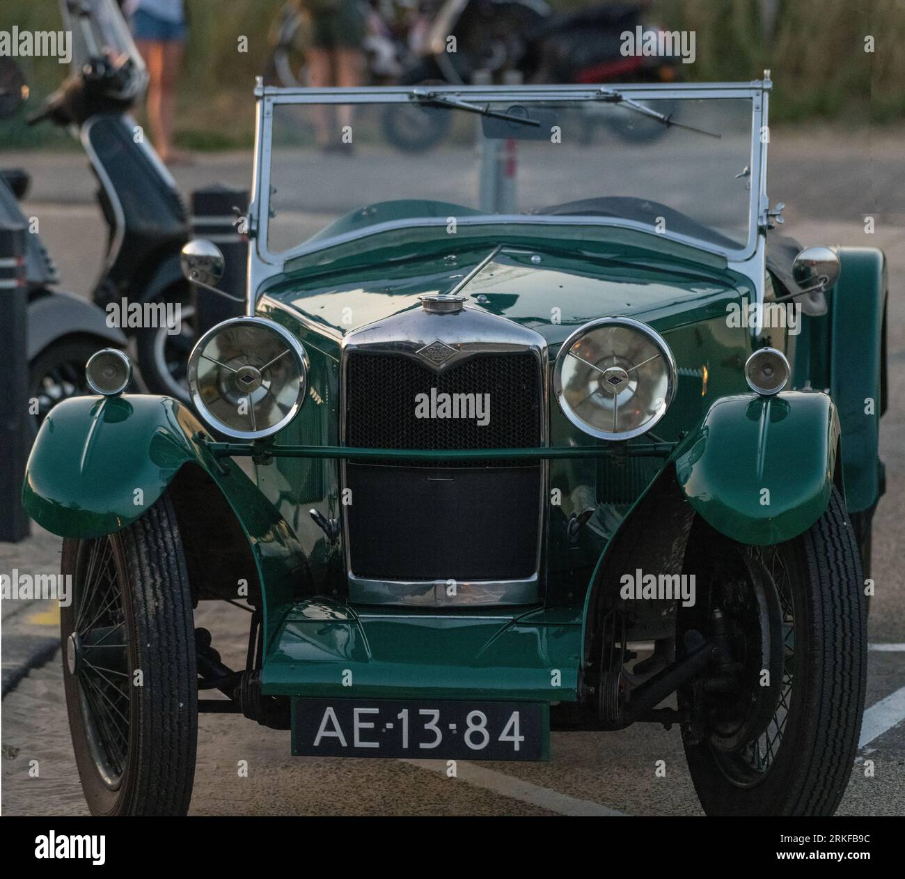 Green old Riley Stock Photo Alamy