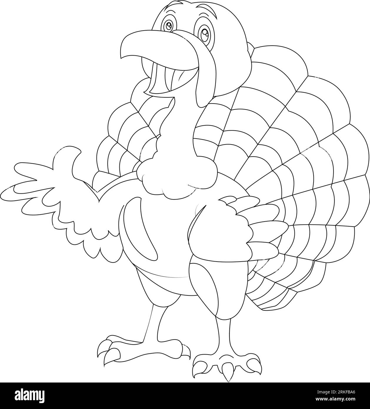 Coloring page. Black and white vector illustration. Happy Thanksgiving ...