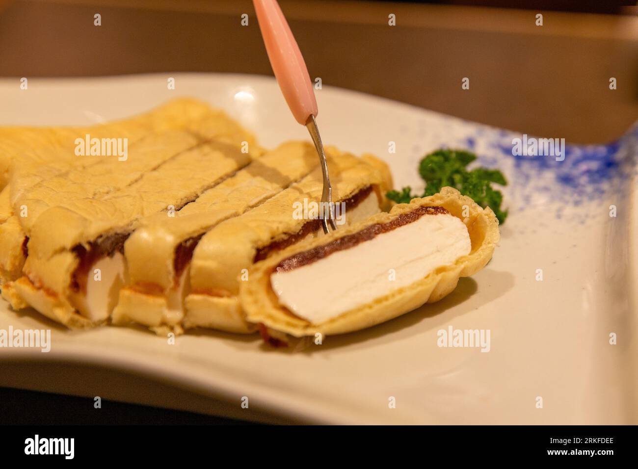 Taiyaki Traditional Fish Shaped Japanese Dessert Stock Photo