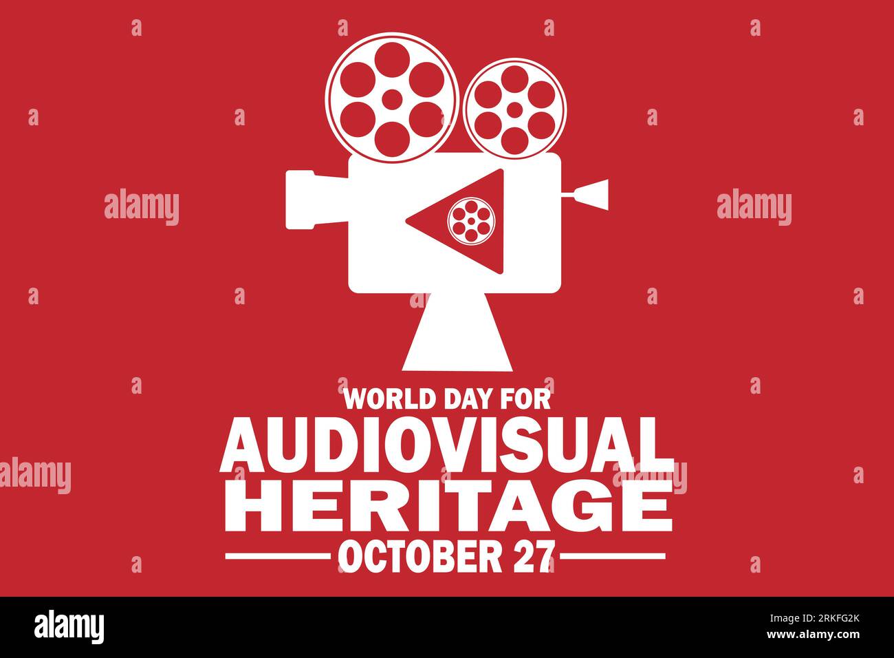 World Day For Audiovisual Heritage Vector Illustration. October 27