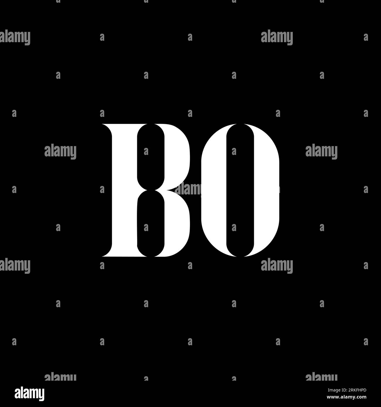 BO B O Letter Logo Design. Initial Letter BO Uppercase Monogram Logo ...