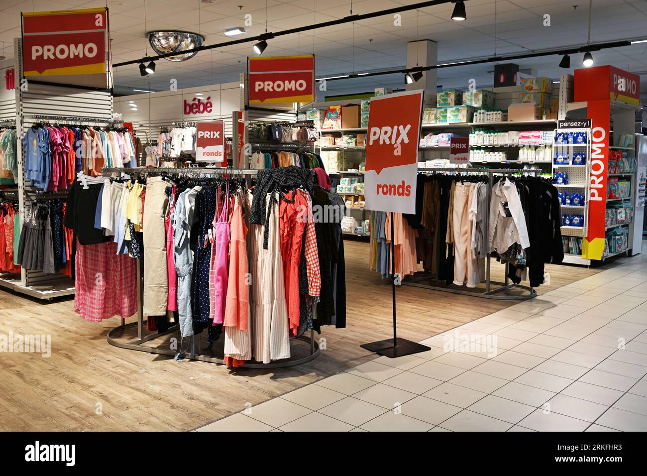 Department of clothes in a store Stock Photo Alamy