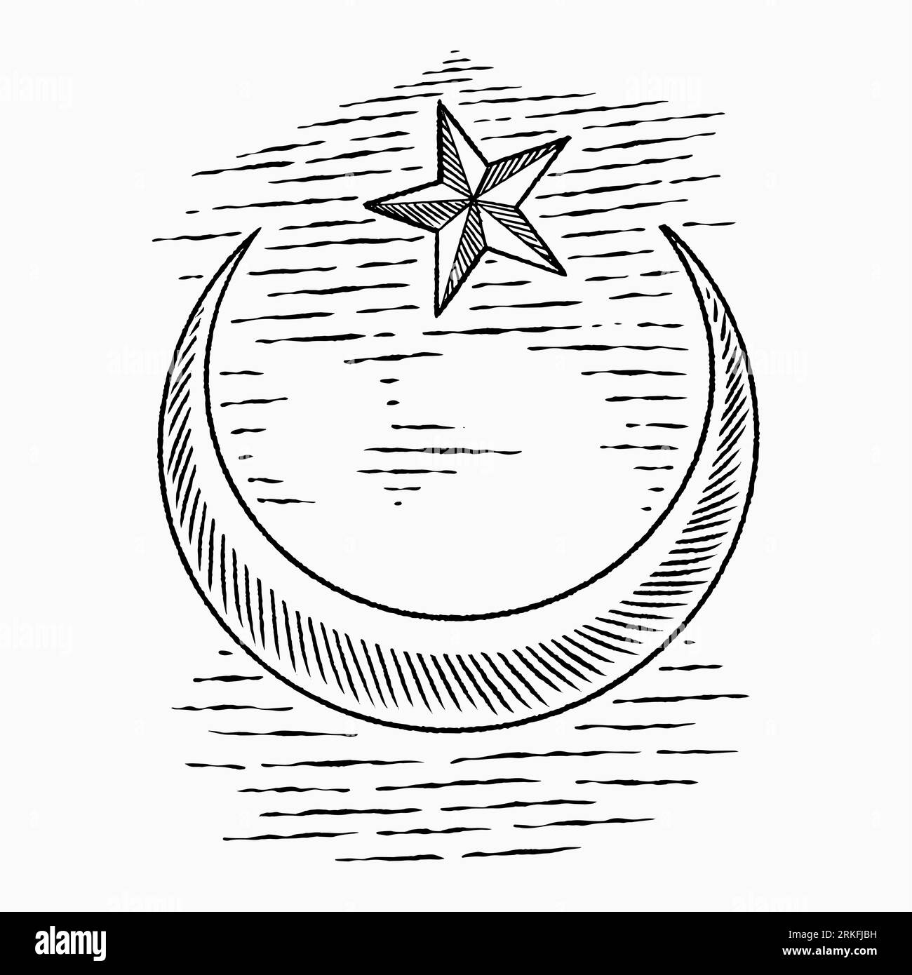 Crescent moon icon, cartoon style Stock Vector Image & Art - Alamy