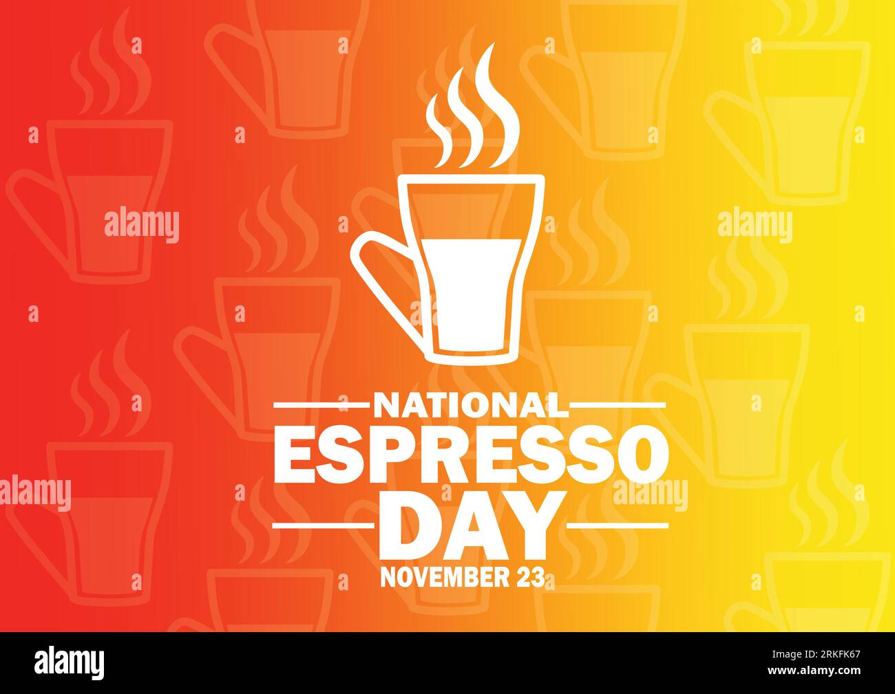 National Espresso Day Vector Illustration. November 23. Suitable for ...