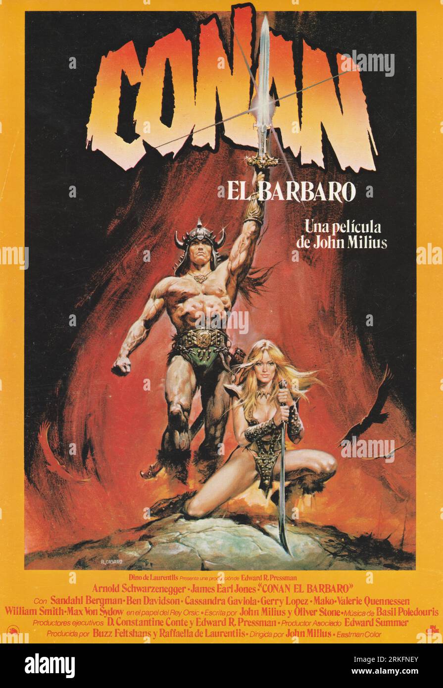 Conan the Barbarian (Universal, 1980). Arnold Schwarzenegger Stock Photo