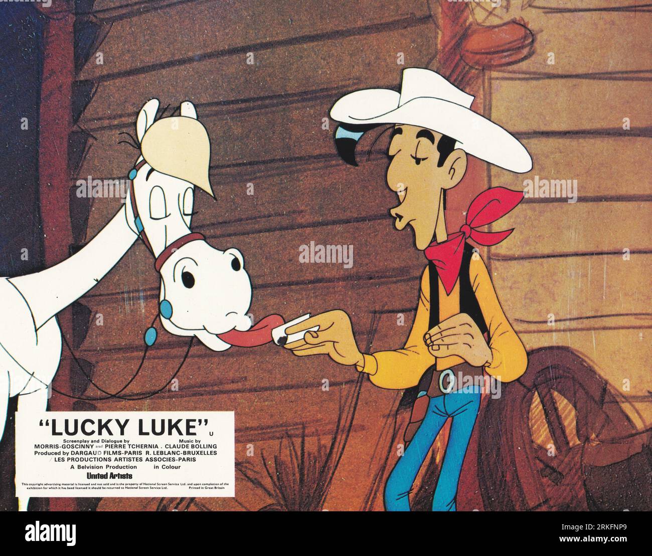 Lucky Luke (United Artists, 1972). Jolly Jumper René Goscinny Stock Photo