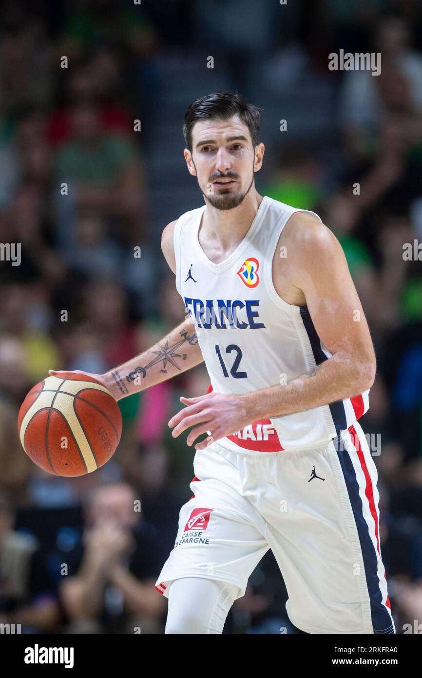VILNIUS, LITHUANIA - august 11th 2023: FIBA World Cup 2023 tune-up game. Lithuania - France. Basketball player Nando de Colo in action Stock Photo