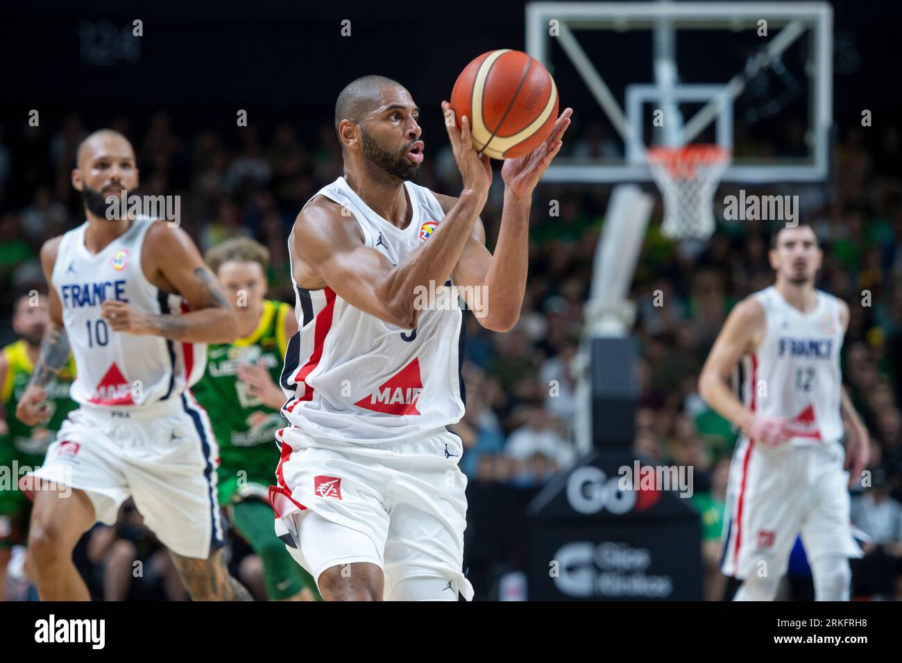 VILNIUS, LITHUANIA august 11th 2023 FIBA World Cup 2023 tuneup game. Lithuania France