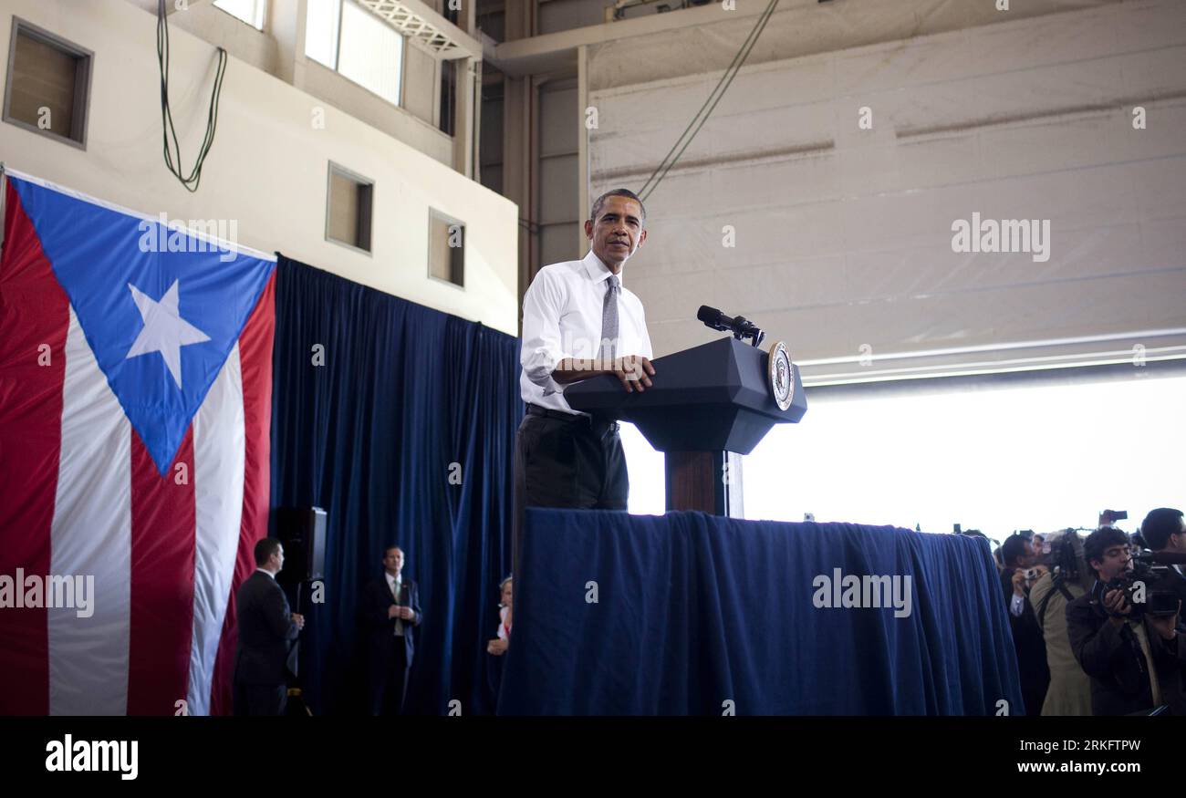 Bildnummer: 55456515  Datum: 15.06.2011  Copyright: imago/Xinhua (110614) -- PUERTO RICO, June 14, 2011 (Xinhua) -- President of the United States Barack Obama (C) gives a speech during his visit to Puerto Rico, on June 14, 2011. Obama s visit to Puerto Rico is the first of an American president to the island since 1961. (Xinhua/Christopher Gregory/El Nuevo Dia) MANDATORY CREDIT NO FILE-NO SALES EDITORIAL USE ONLY PUERTO RICO OUT U.S.-PUERTO RICO-POLITICS-OBAMA-VISIT PUBLICATIONxNOTxINxCHN People Politik x0x xsk 2011 quer premiumd     Bildnummer 55456515 Date 15 06 2011 Copyright Imago XINHUA Stock Photo