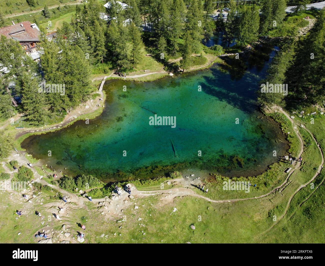 Azure lake aerial forest shore hi-res stock photography and images - Alamy