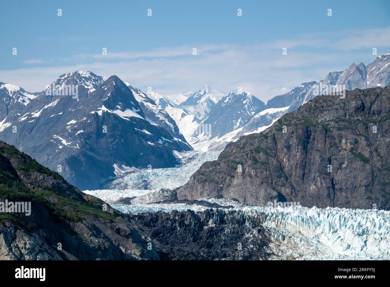 A stunning view of Alaska's Glacier Bay National Park, often referred