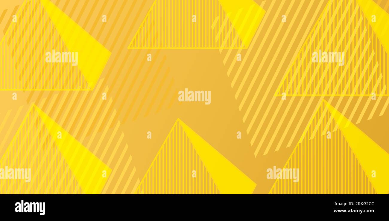 Abstract gradient geometric shape background with triangle element in yellow color Stock Vector