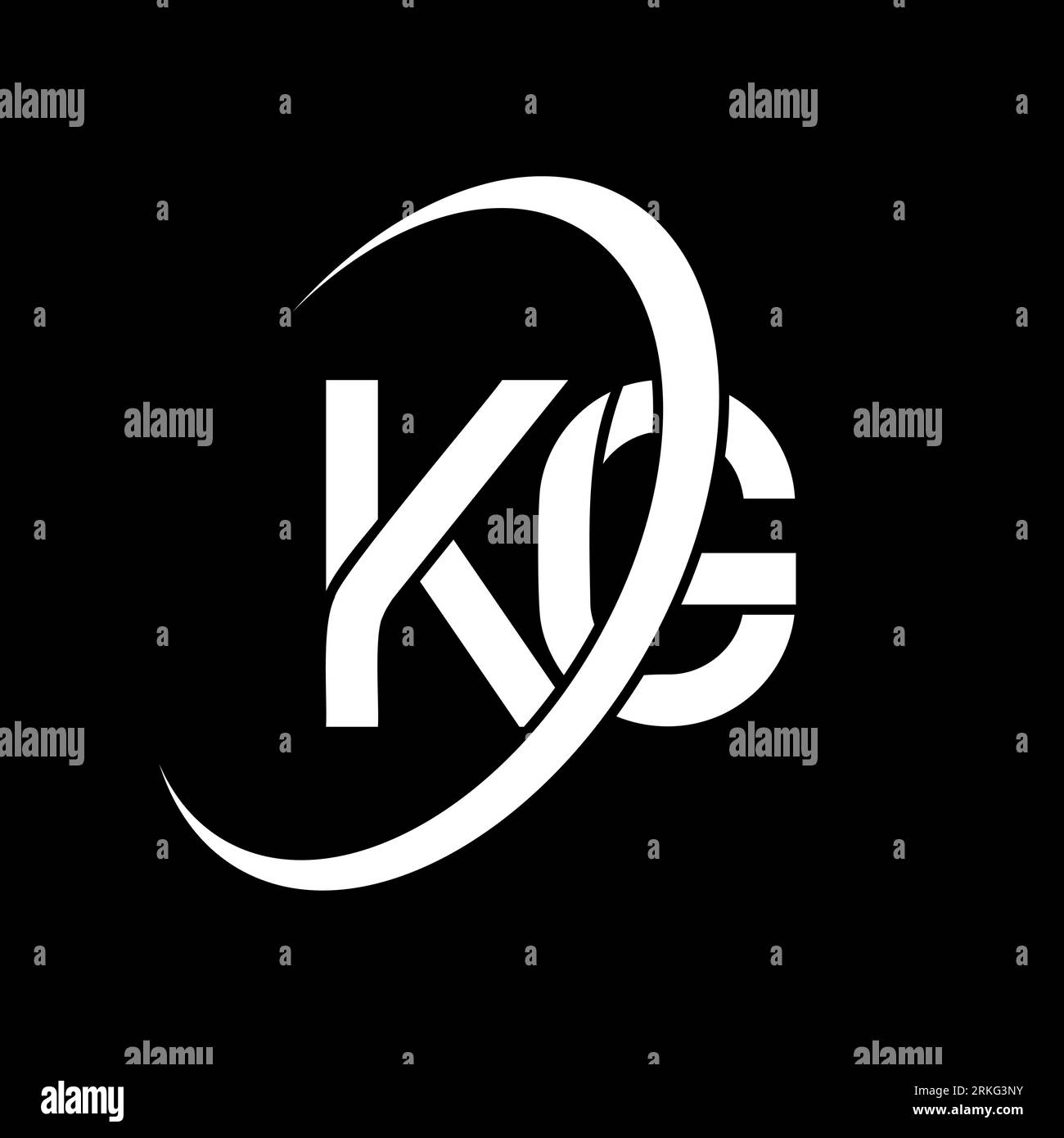 KG logo. K G design. White KG letter. KG/K G letter logo design