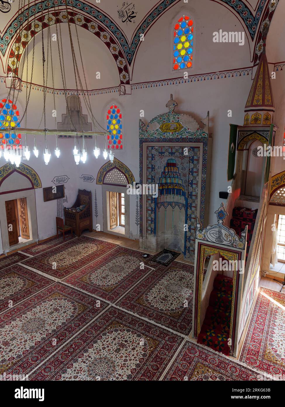 Koski Mehmed Pasha Mosque interior in the city of Mostar, Bosnia and Herzegovina, August 22, 2023. Stock Photo