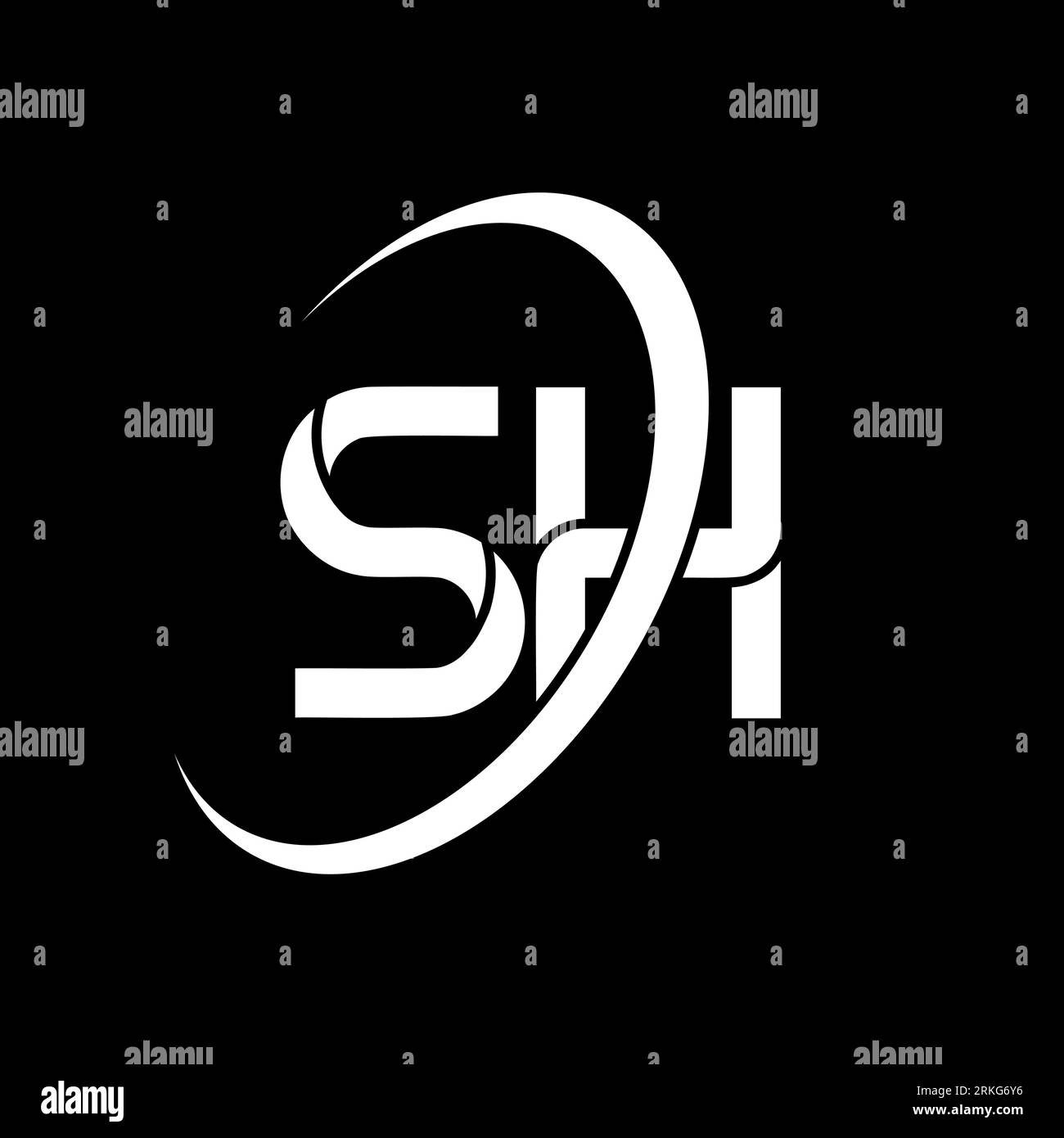 SH logo. S H design. White SH letter. SH/S H letter logo design ...