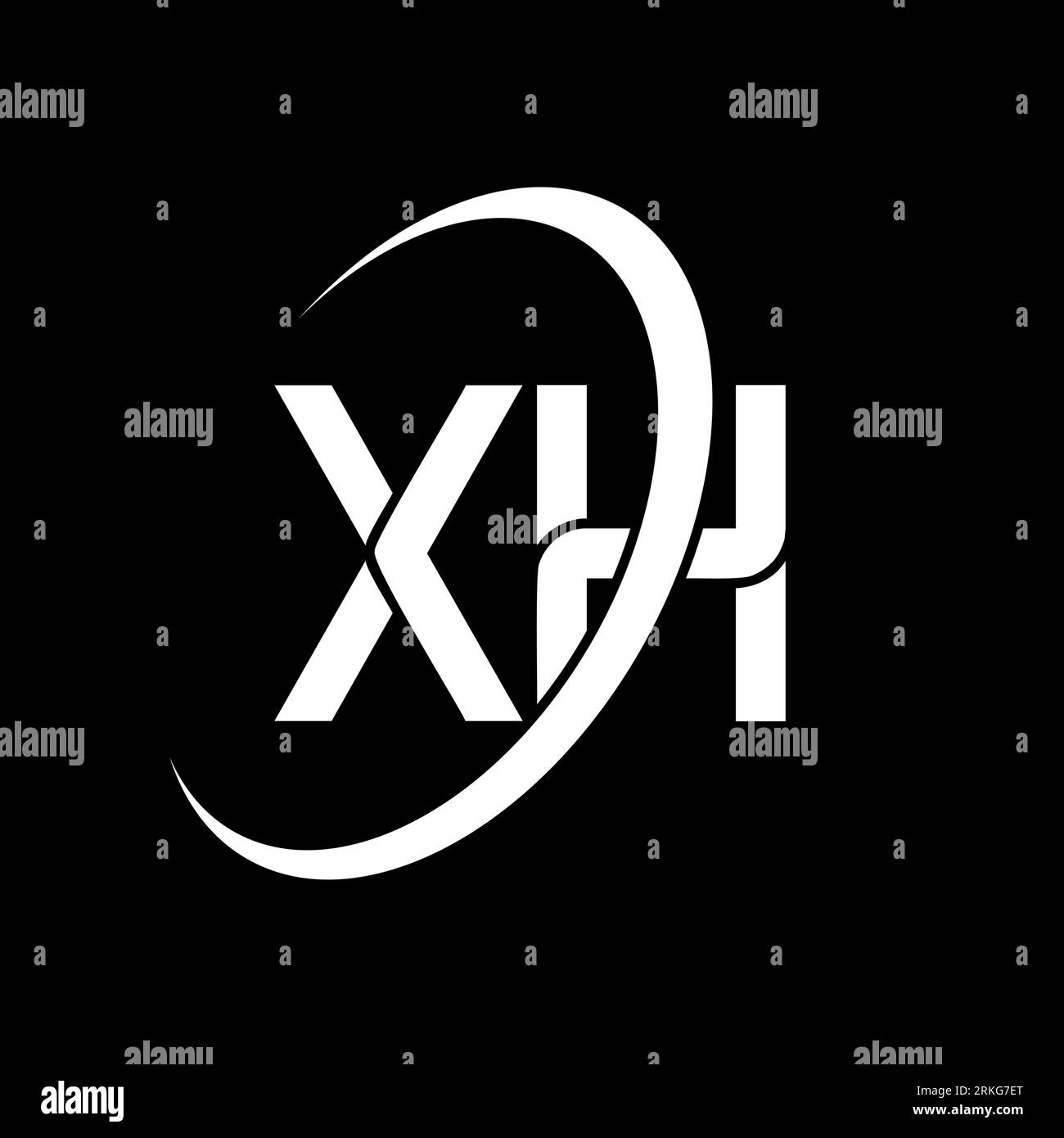 XH logo. X H design. White XH letter. XH/X H letter logo design