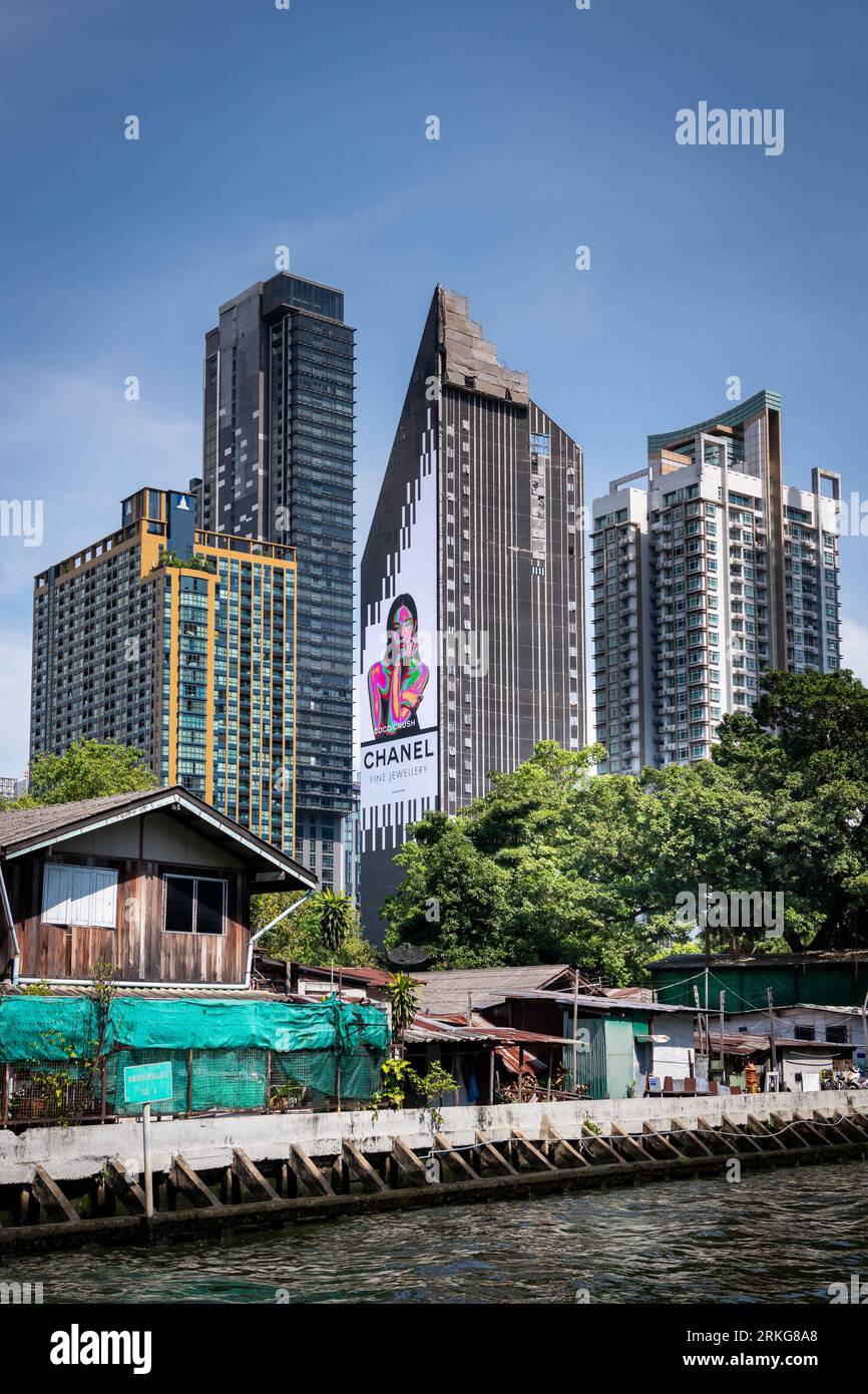 Picture of Views of Bangkok modern high rise condos and skyscrapers shot from the ...