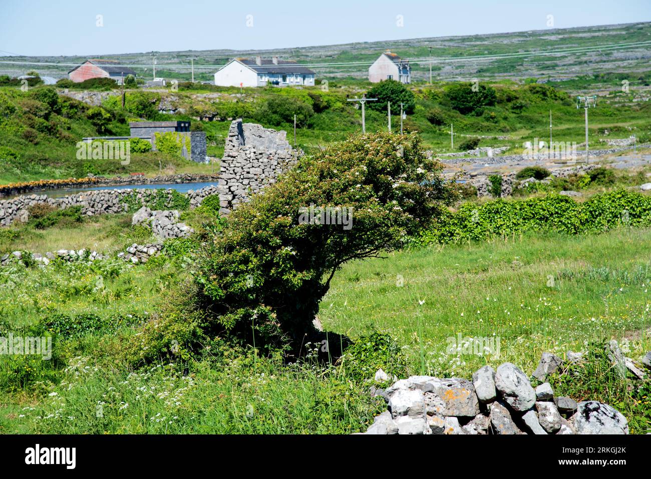Landscape in Inishmore, Aran Island, Co, Galway, Ireland Stock Photo