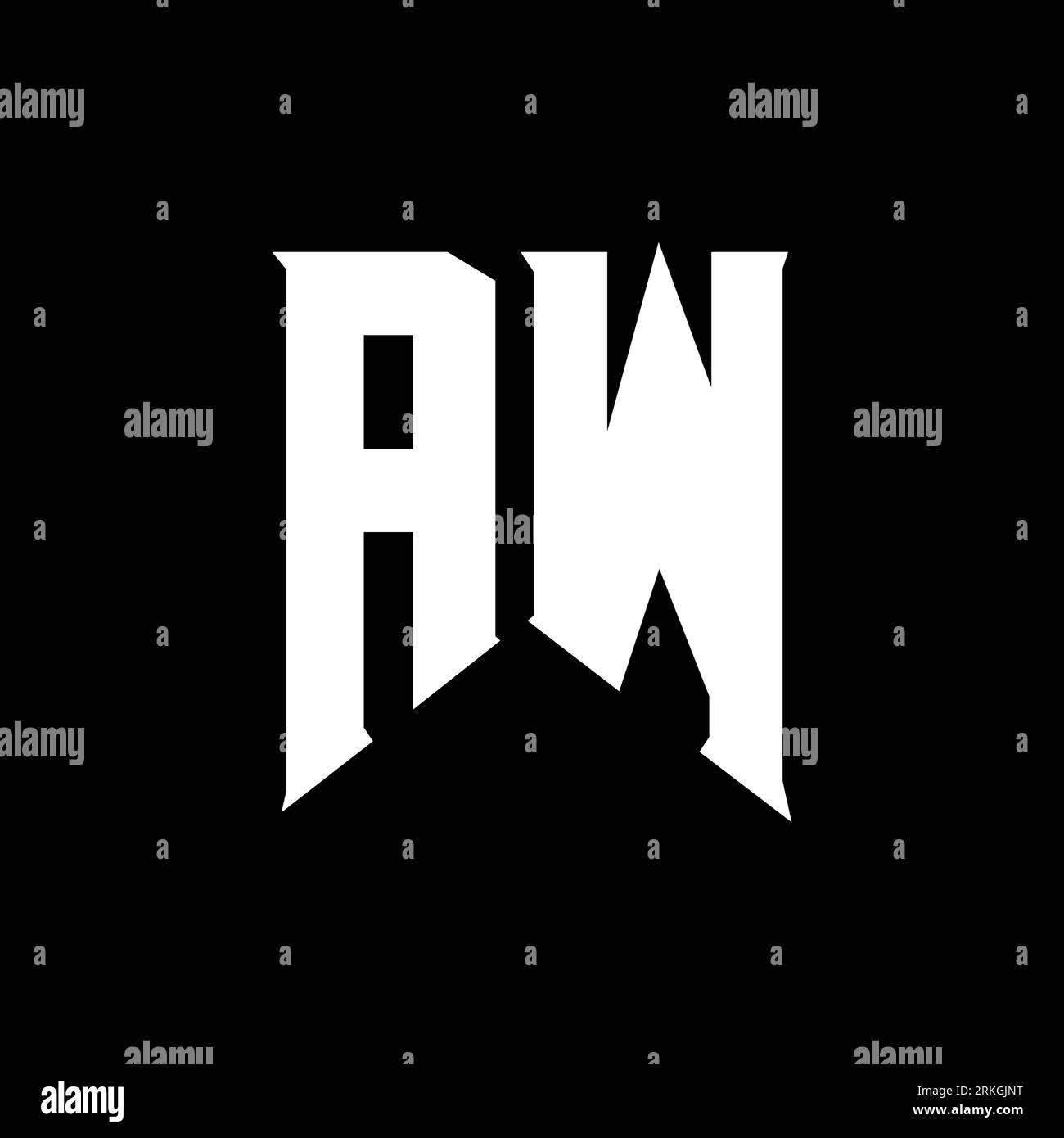 AW Letter Logo Design. Initial letters AW gaming's logo icon for ...