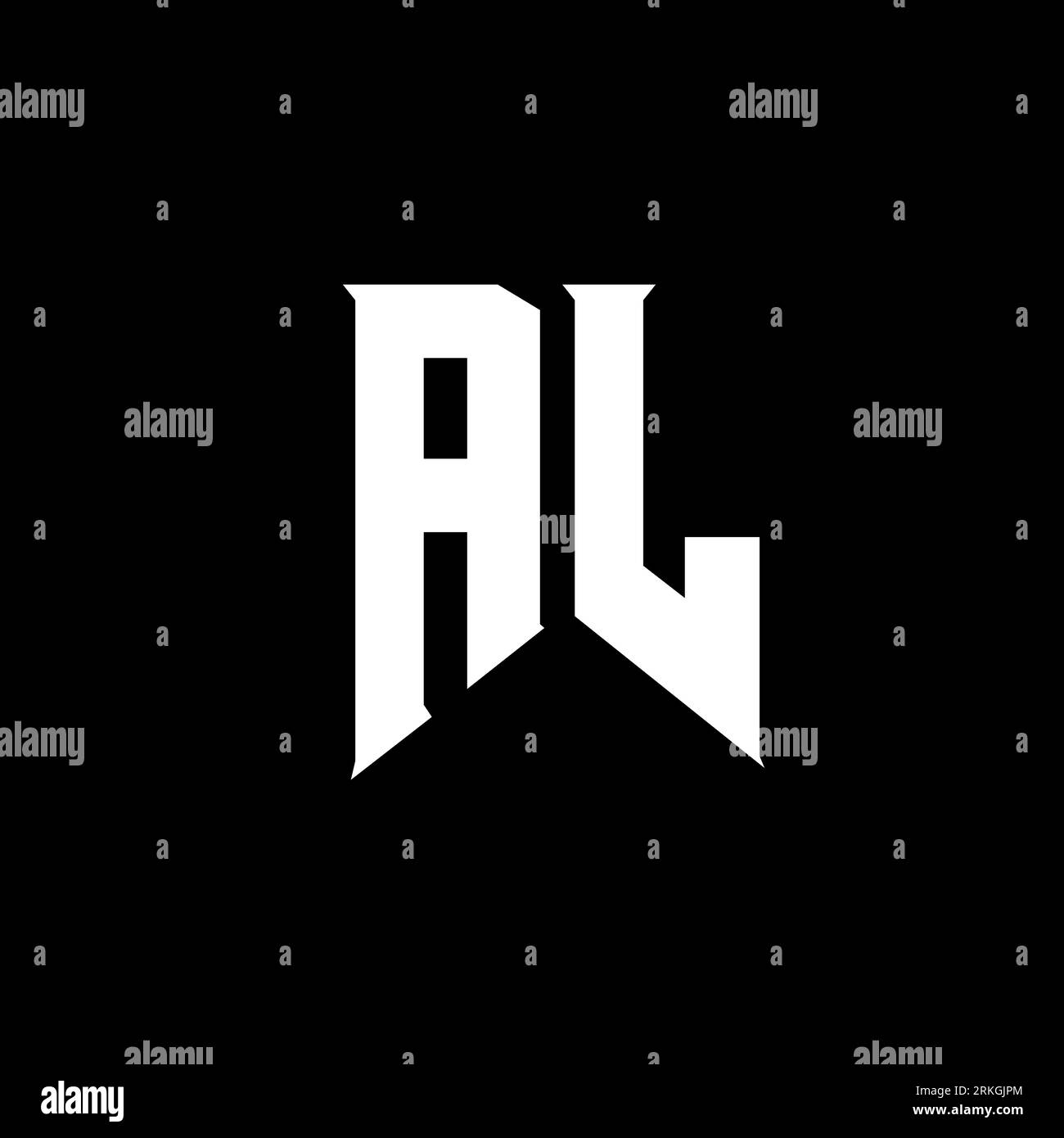 AL Letter Logo Design. Initial letters AL gaming's logo icon for technology companies. Tech letter AL minimal logo design template. AL letter design v Stock Vector