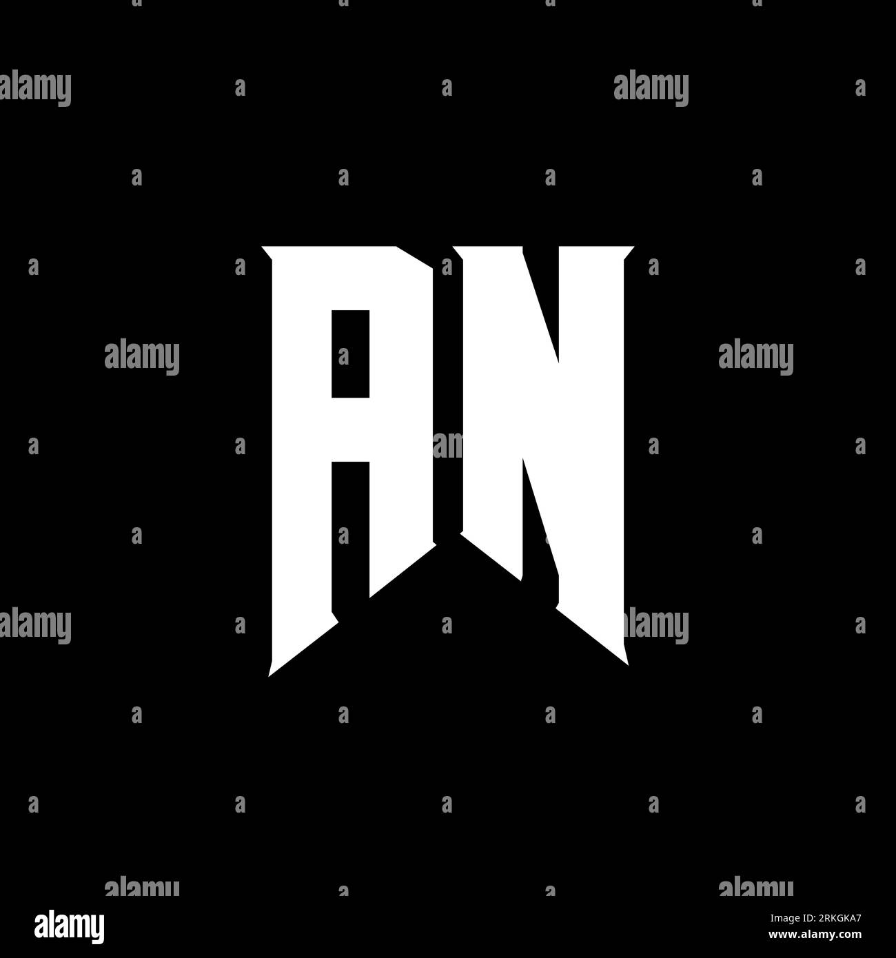 AN Letter Logo Design. Initial letters AN gaming's logo icon for ...