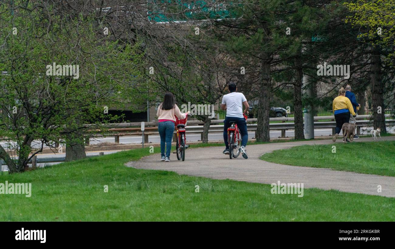 In lush green park two hi-res stock photography and images - Alamy