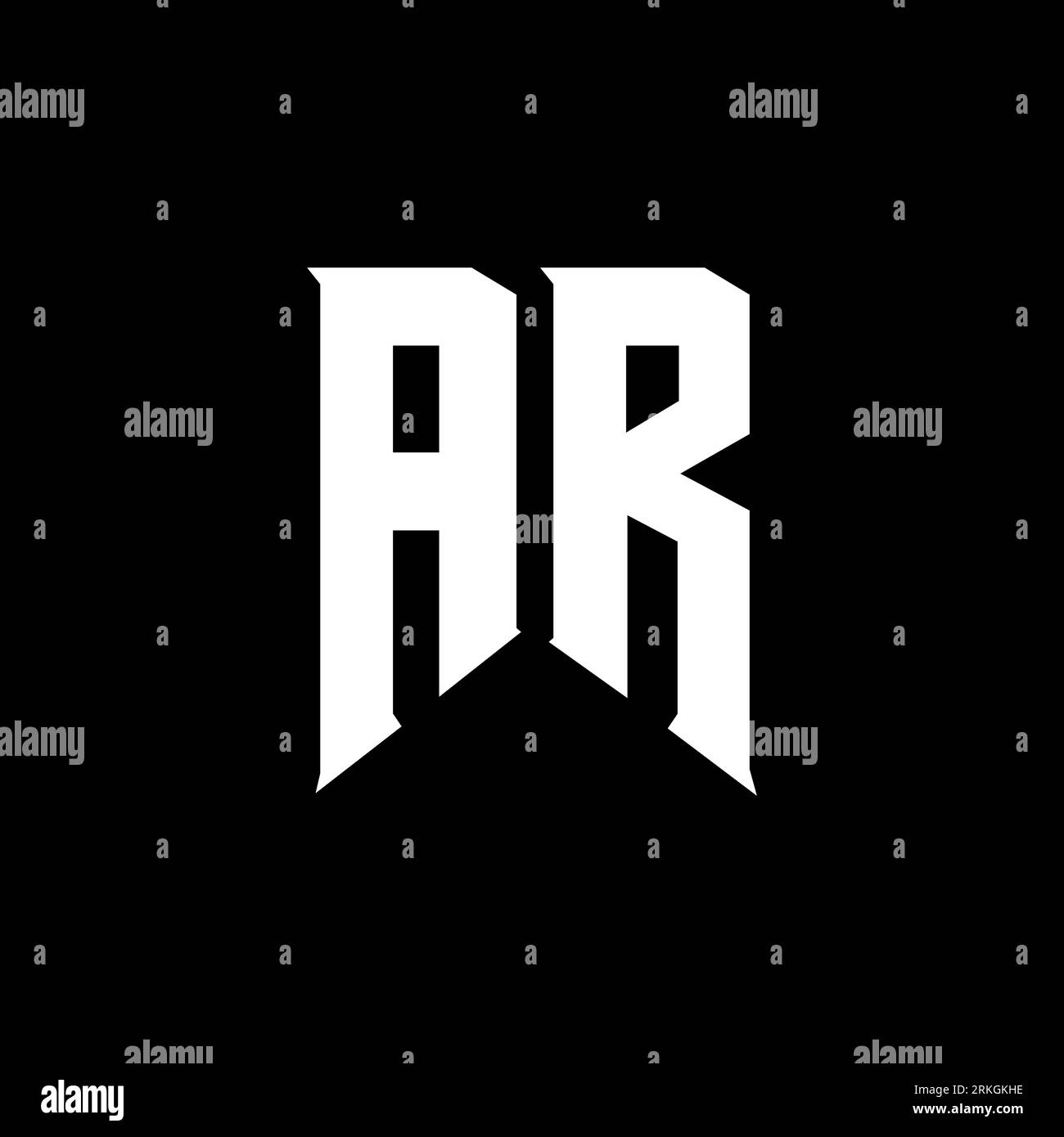 AR Letter Logo Design. Initial letters AR gaming's logo icon for technology companies. Tech letter AR minimal logo design template. AR letter design v Stock Vector