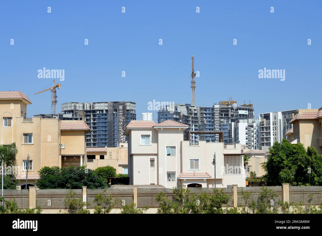Giza, Egypt, August 19 2023 New residential high rise in Egypt, real estate developmental