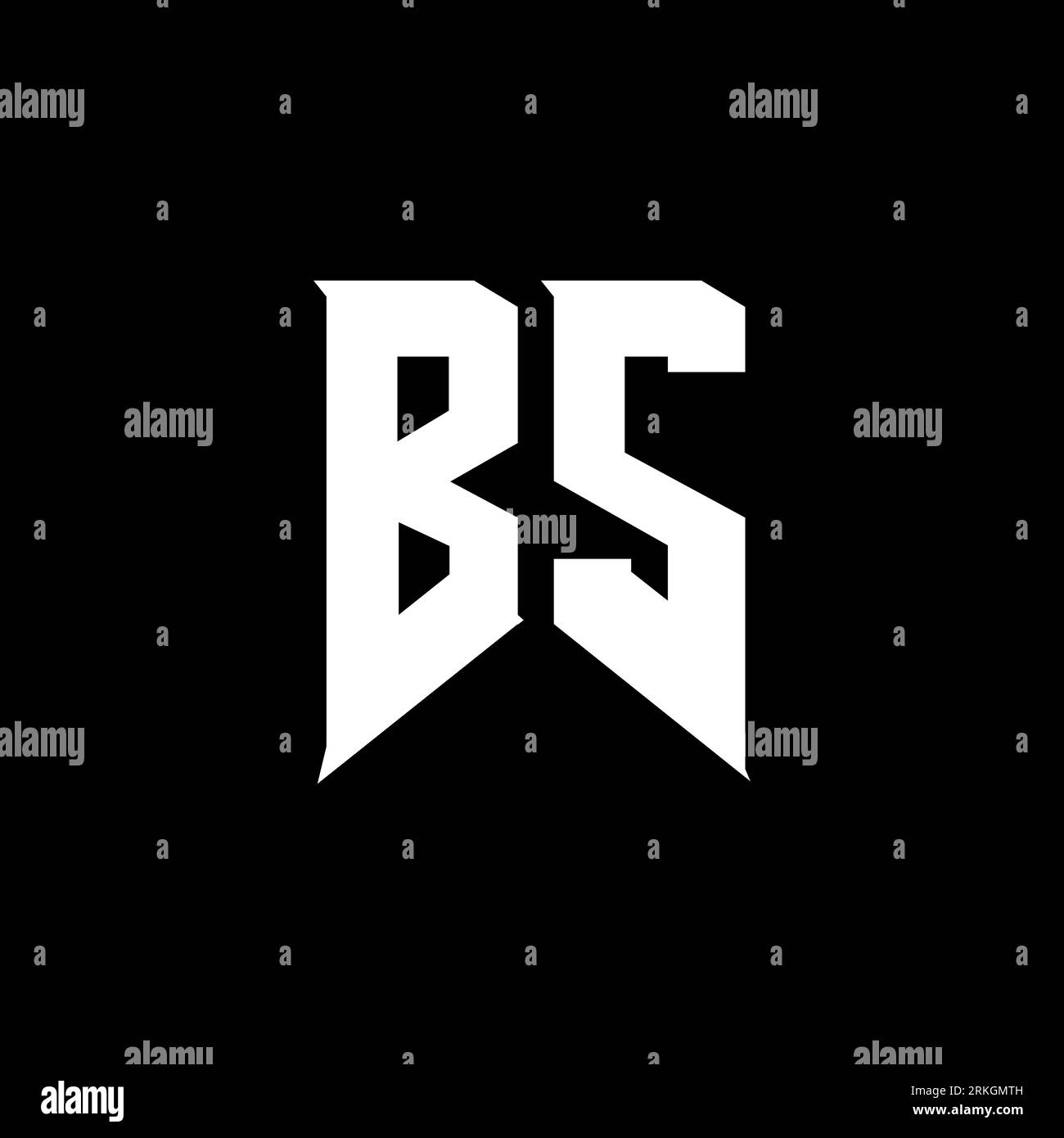 BS Letter Logo Design. Initial letters BS gaming's logo icon for technology companies. Tech letter BS minimal logo design template. BS letter design v Stock Vector