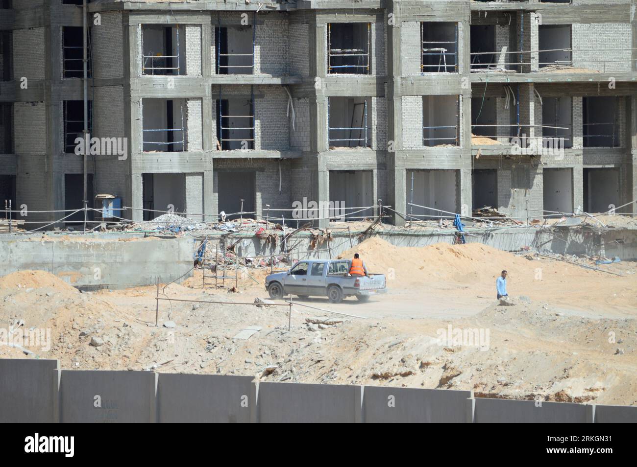 Giza, Egypt, August 19 2023 New residential high rise in Egypt, real estate developmental