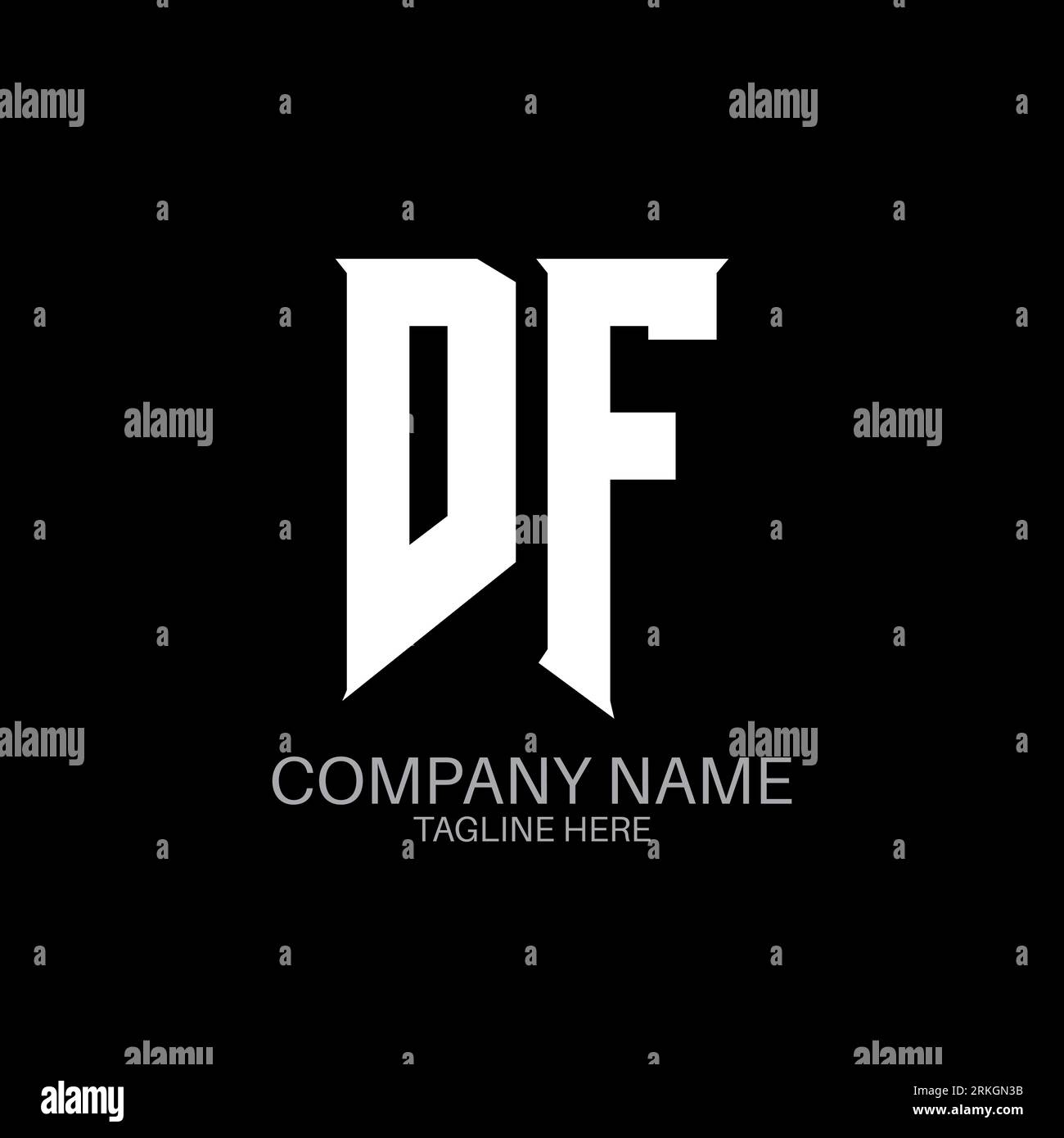 DF Letter Logo Design. Initial letters DF gaming's logo icon for ...