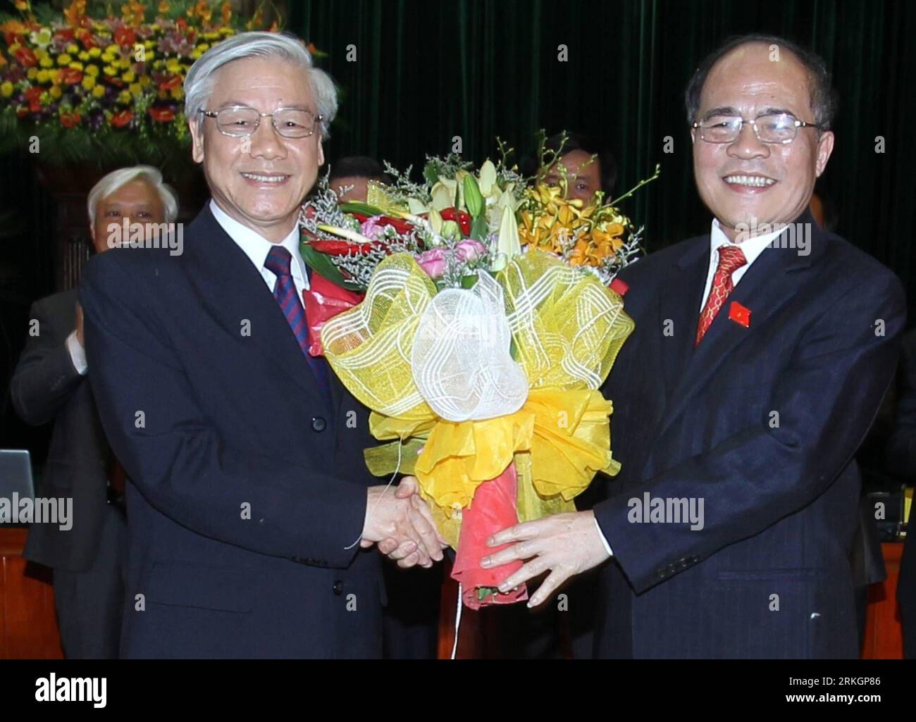 2011 nguyen phu trong is elected hi-res stock photography and