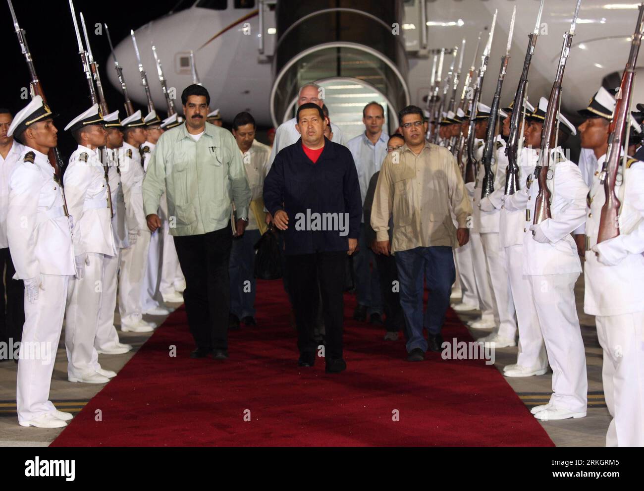 Venezuelan president hugo chavez shows hi-res stock