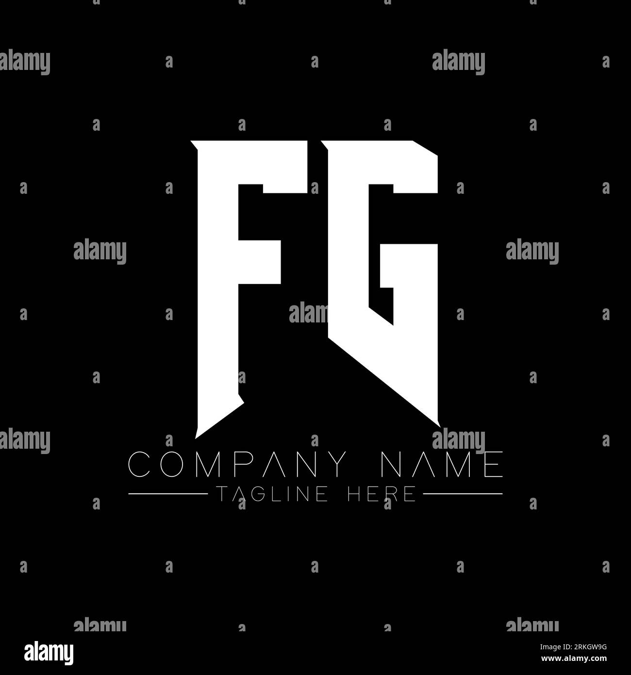 fg-logo-design-stock-vector-image-art-alamy