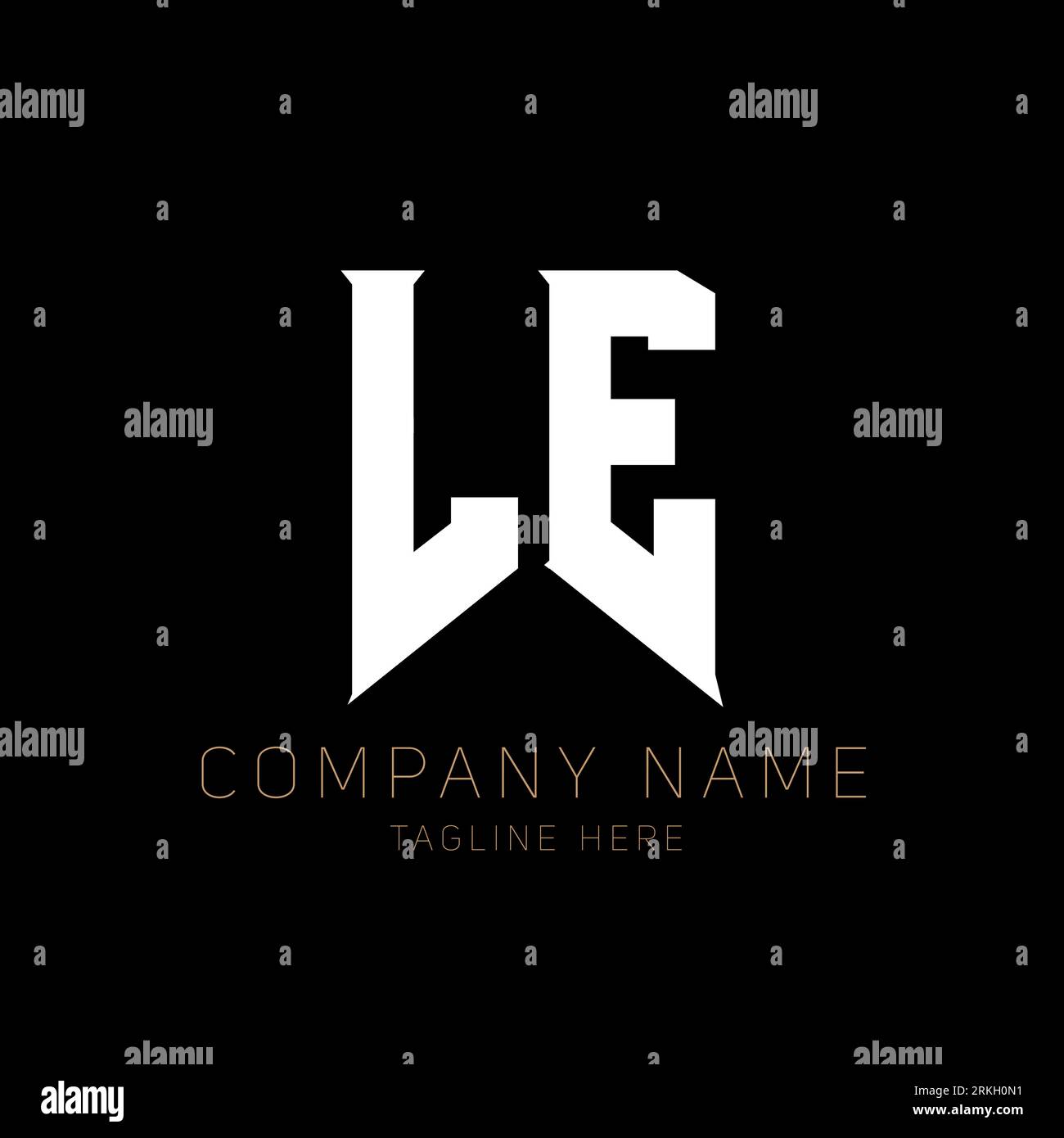 LE Letter Logo Design. Initial letters LE gaming's logo icon for ...