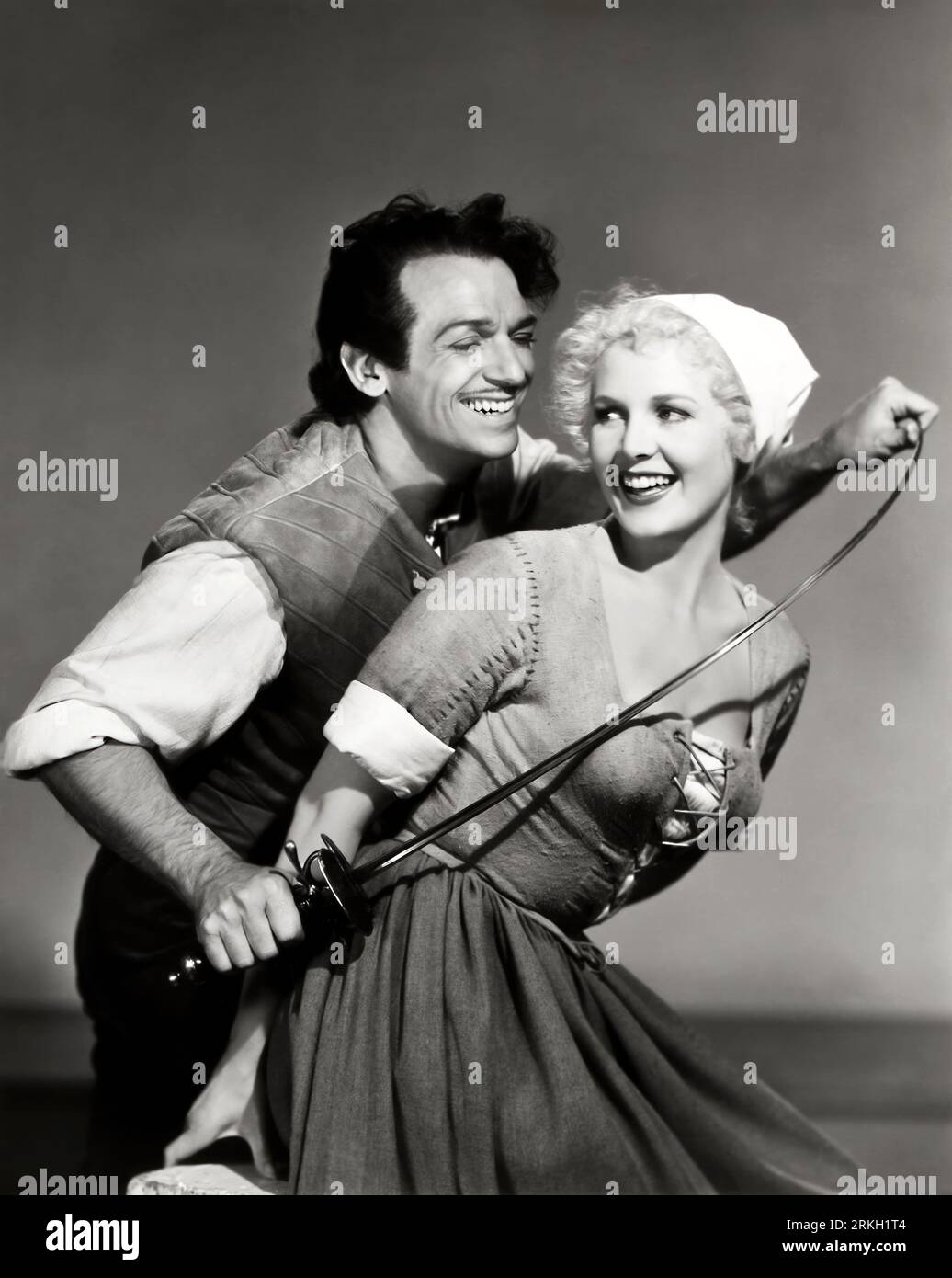 DOUGLAS FAIRBANKS JR. and RITA CORDAY in THE EXILE (1947), directed by MAX OPHÜLS. Credit: FAIRBANKS CO/UNIVERSAL / Album Stock Photo