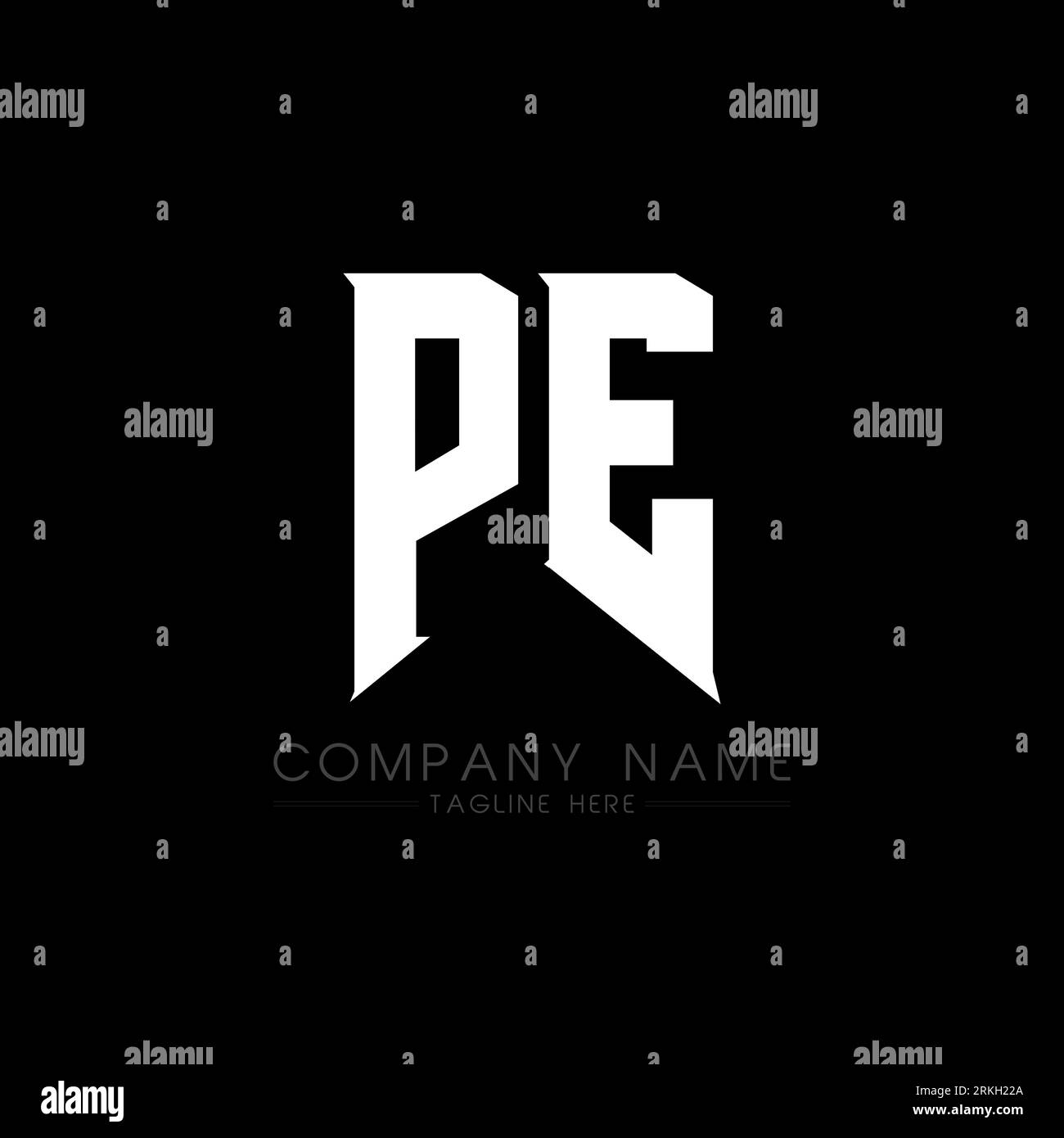 pe-gaming-letters-stock-vector-images-alamy