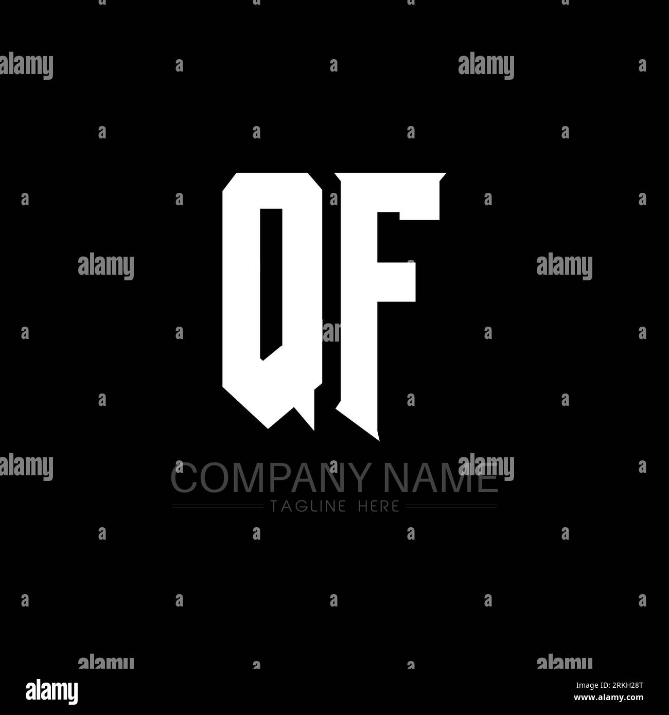 QF Letter Logo Design. Initial letters QF gaming's logo icon for technology companies. Tech letter QF minimal logo design template. QF letter design v Stock Vector