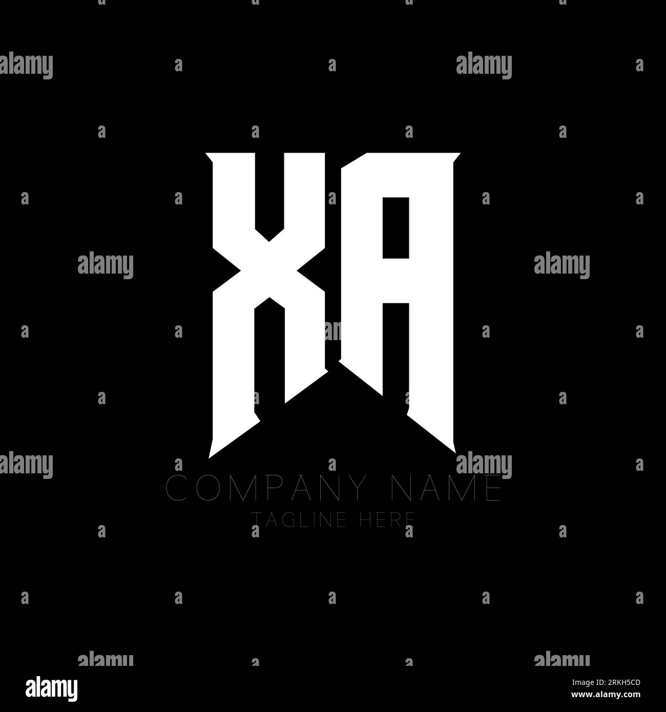 XA Letter Logo Design. Initial letters XA gaming's logo icon for technology companies. Tech letter XA minimal logo design template. X A letter design Stock Vector