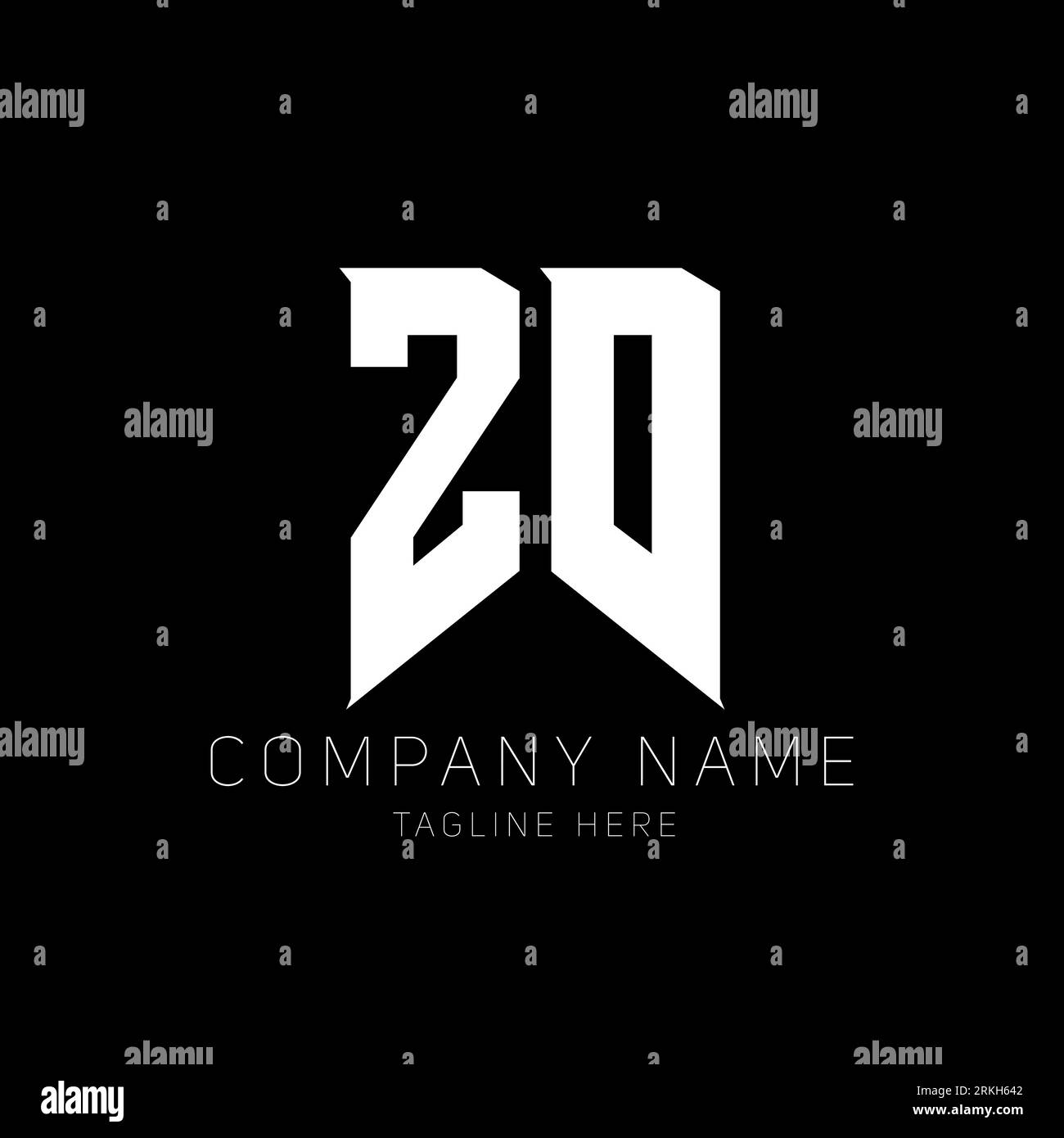 ZD Letter Logo Design. Initial letters ZD gaming's logo icon for technology companies. Tech letter ZD minimal logo design template. Z D letter design Stock Vector