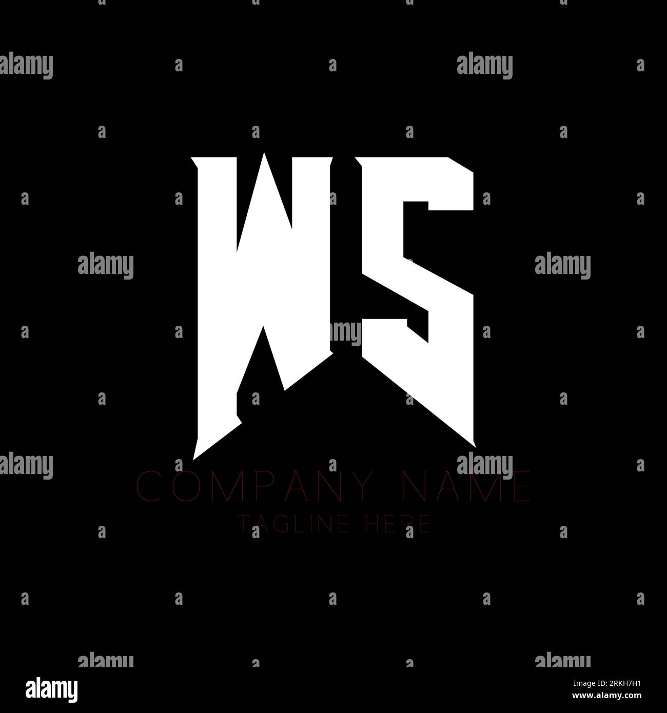 WS Letter Logo Design. Initial letters WS gaming's logo icon for ...