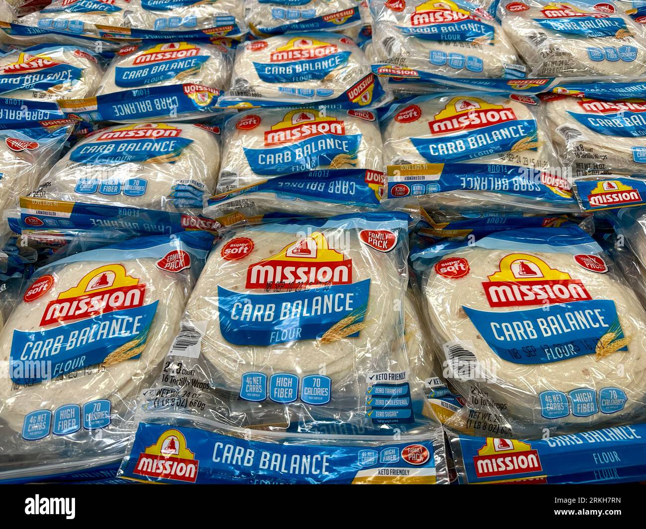 Mission Carb Balance Flour Tortillas Stock Photo
