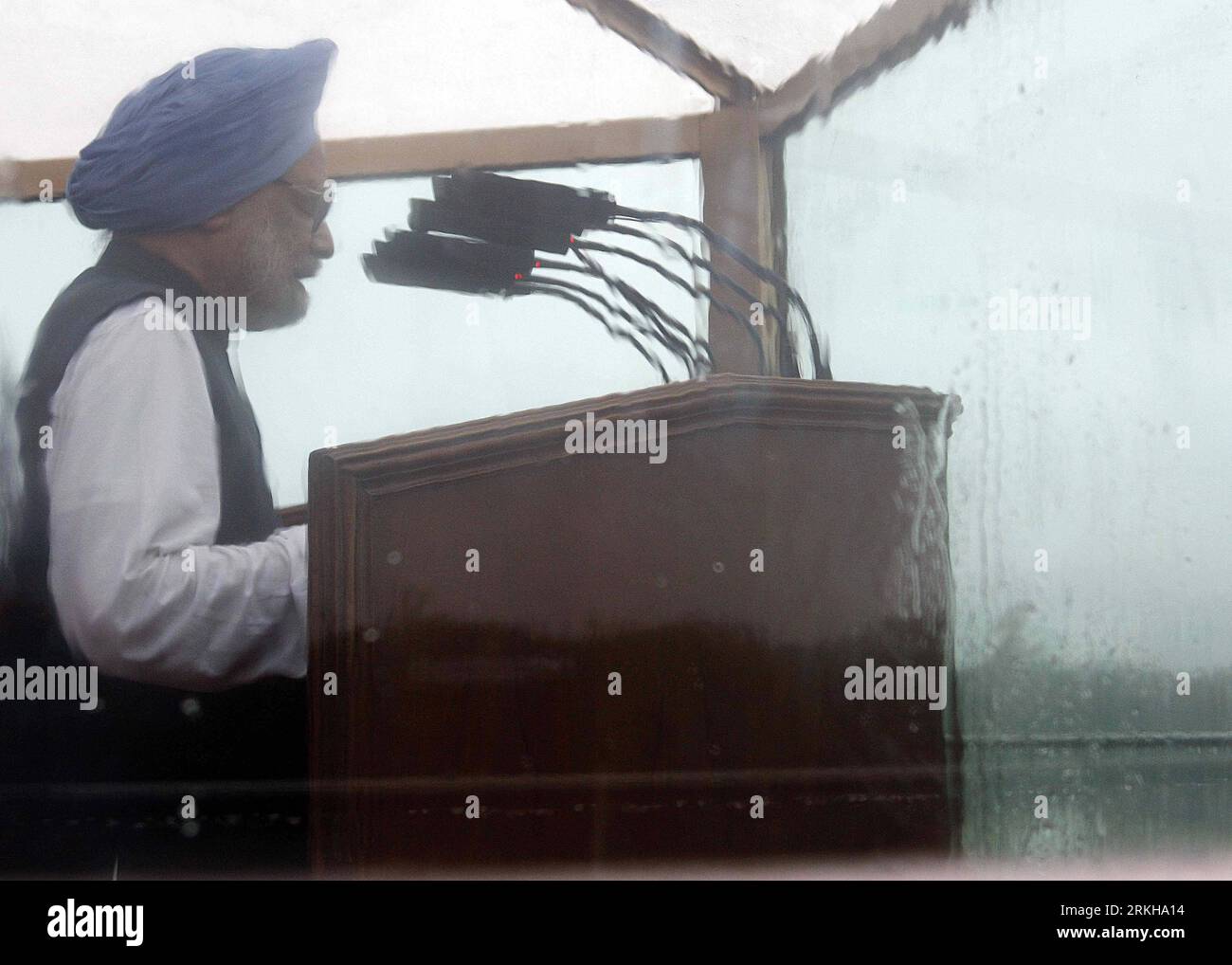 Independence day at the red fort delhi hi-res stock photography