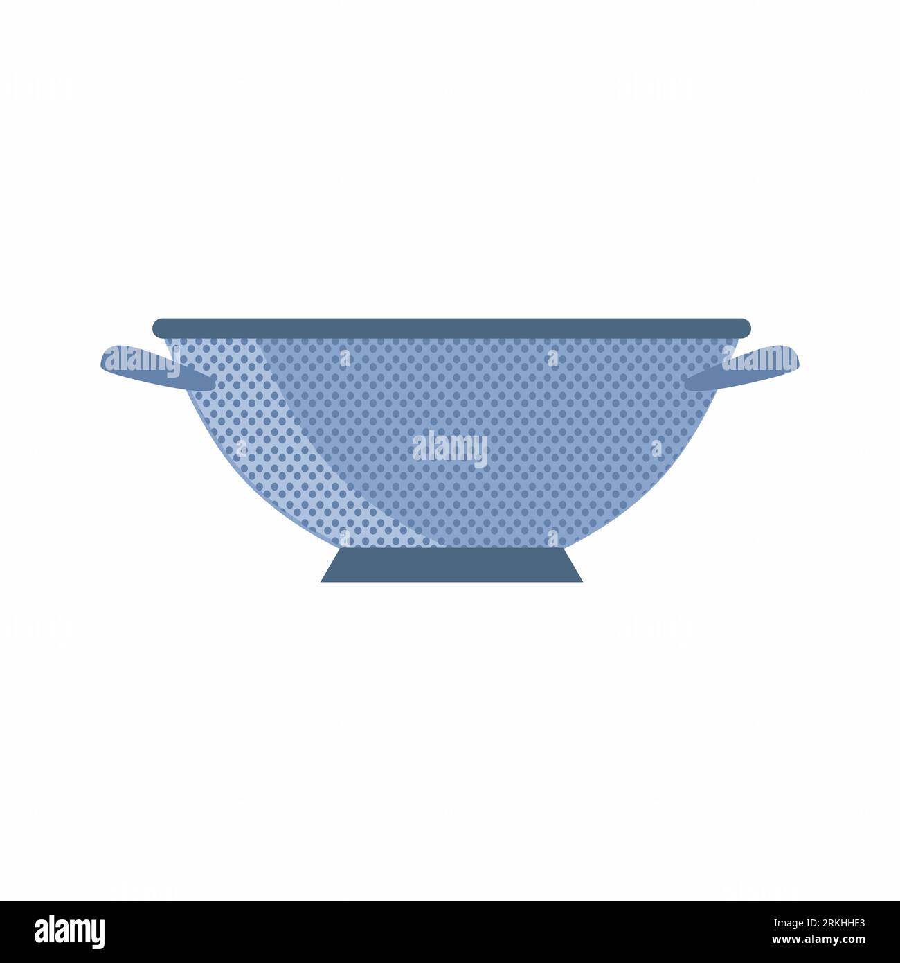 Colander icon. Kitchen colander, pasta strainer. Cartoon illustration