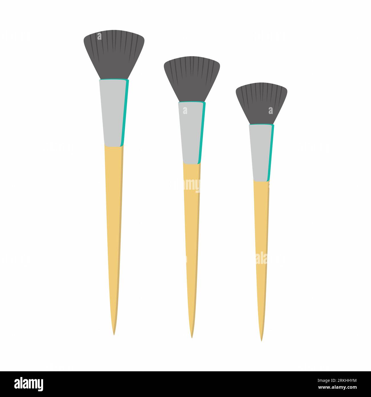 Painting tools elements vector set in cartoon style. Art supplies